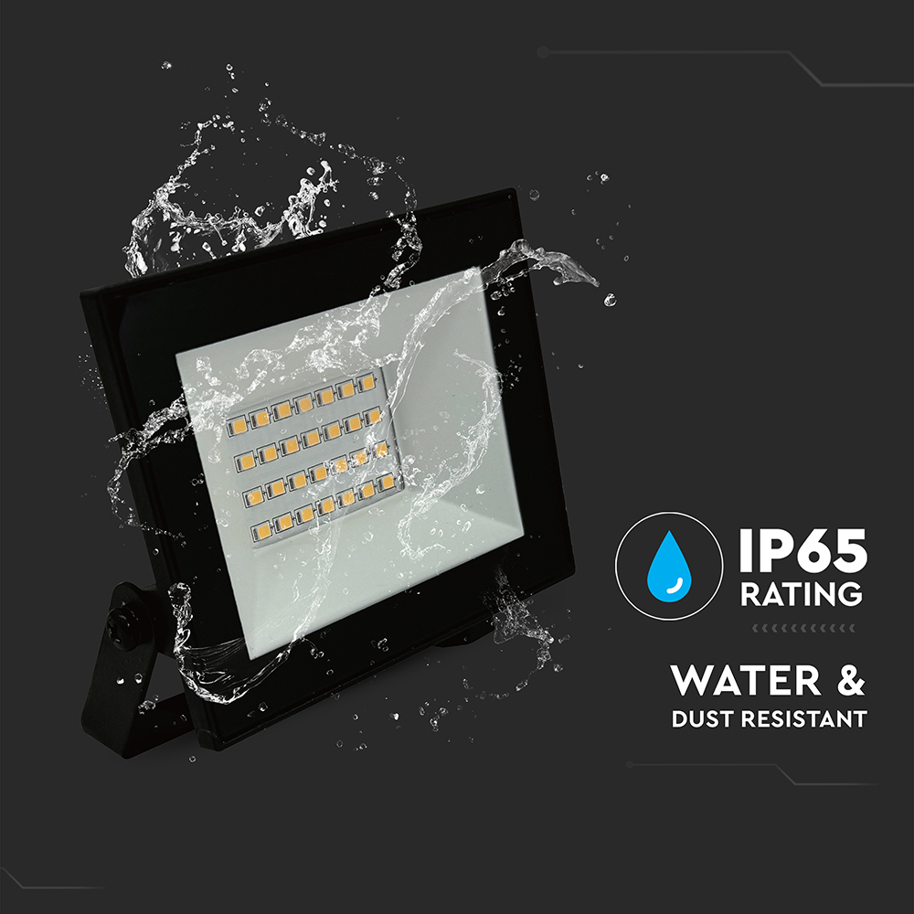 20W LED Floodlight 4000K Black Body img 1