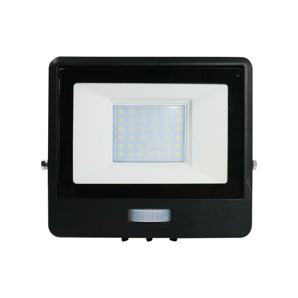 30W LED PIR Sensor Floodlight SAMSUNG CHIP Black Body 4000K img 1