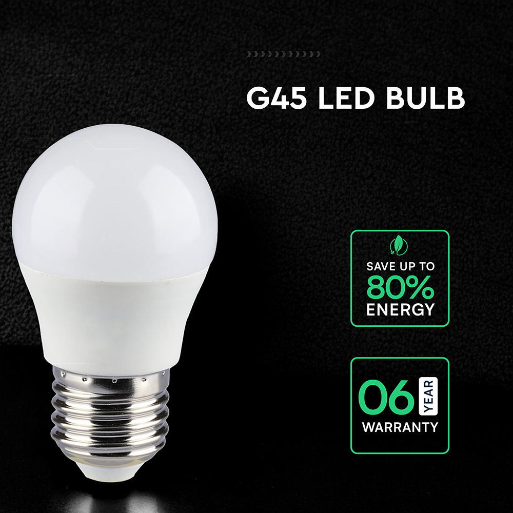 6.5W LED Candle Bulb E27 G45 CREE CHIP 6500K