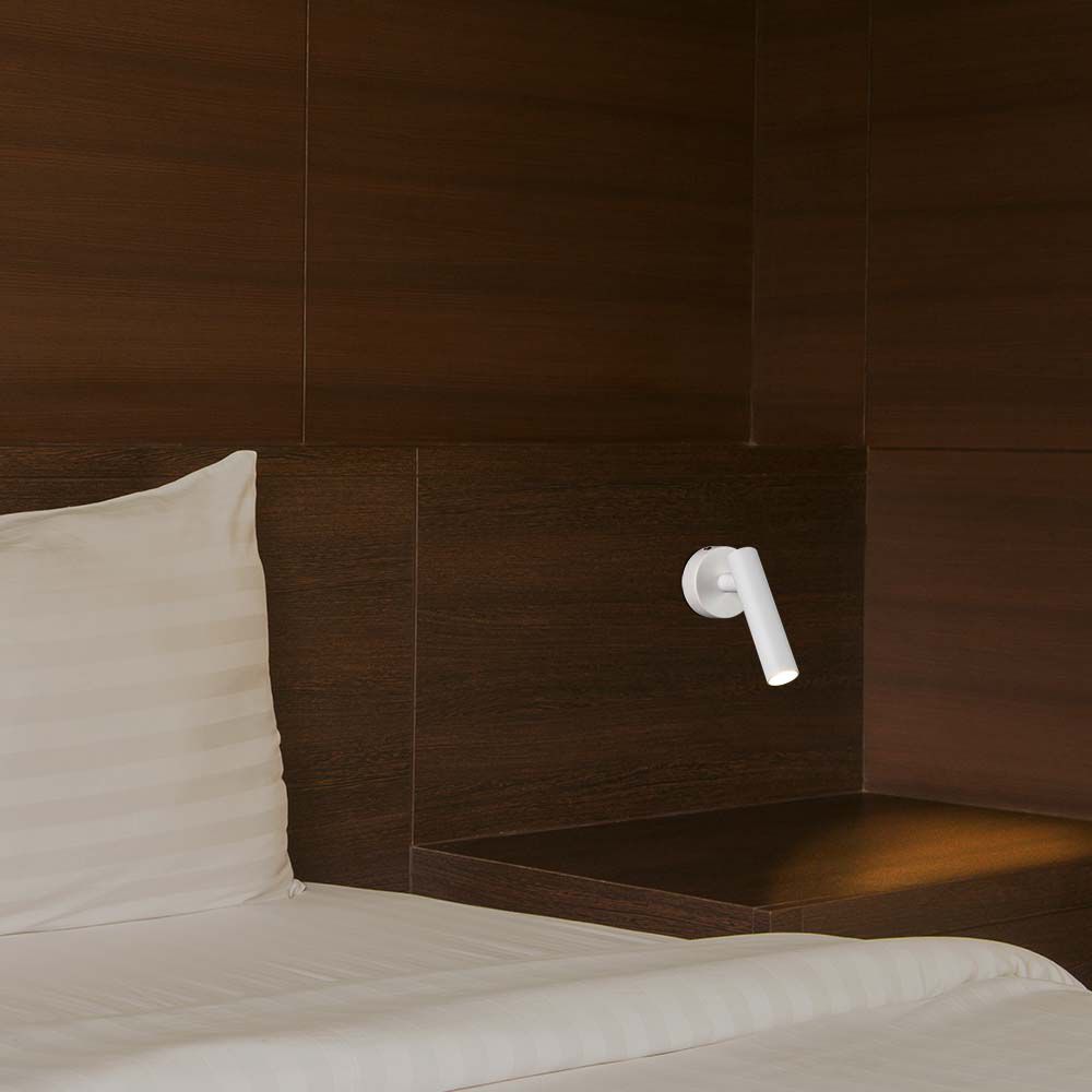 FARETTO LED DA PARETE 2W DA SUPERFICIE 4000K CORPO BIANCO