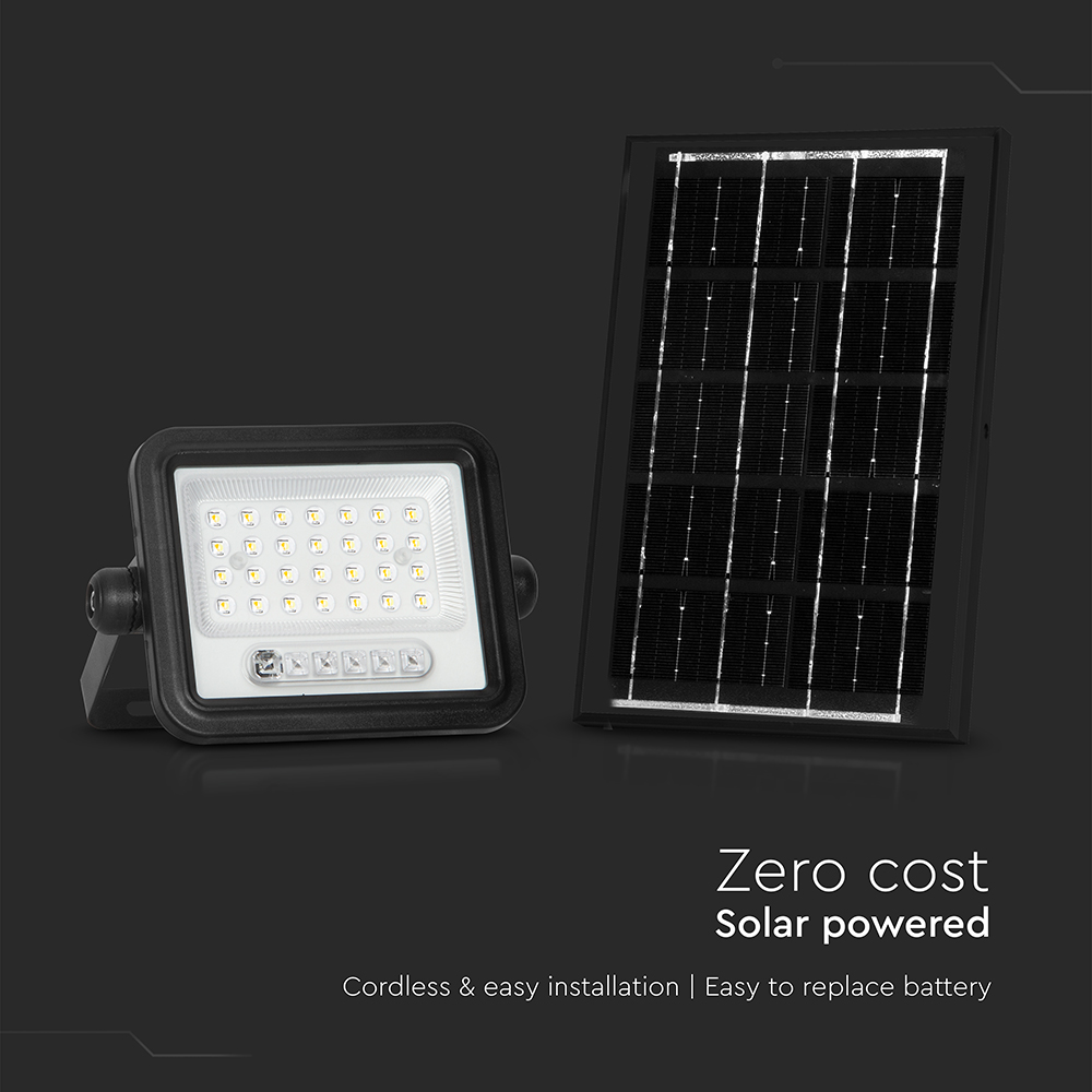 50W LED Solar Floodlight 2000K-8000K Black Body Battery Indicator img 2
