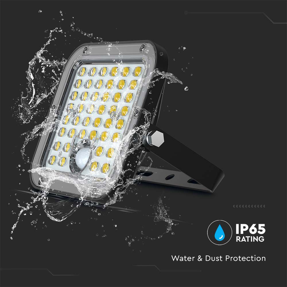 10W LED Solar Floodlight LiFePo Battery 3.7V Black  img 6