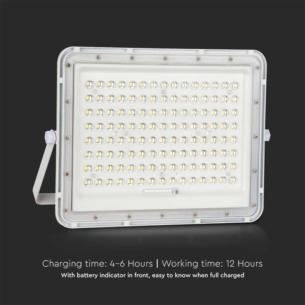 20W LED Solar Floodlight 4000K Replaceable Battery 3m Wire White img 5