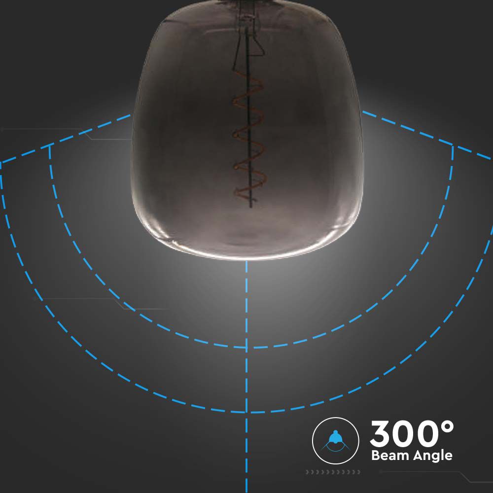 LED Bulb - 4W Filament Vase Shape Black img 1