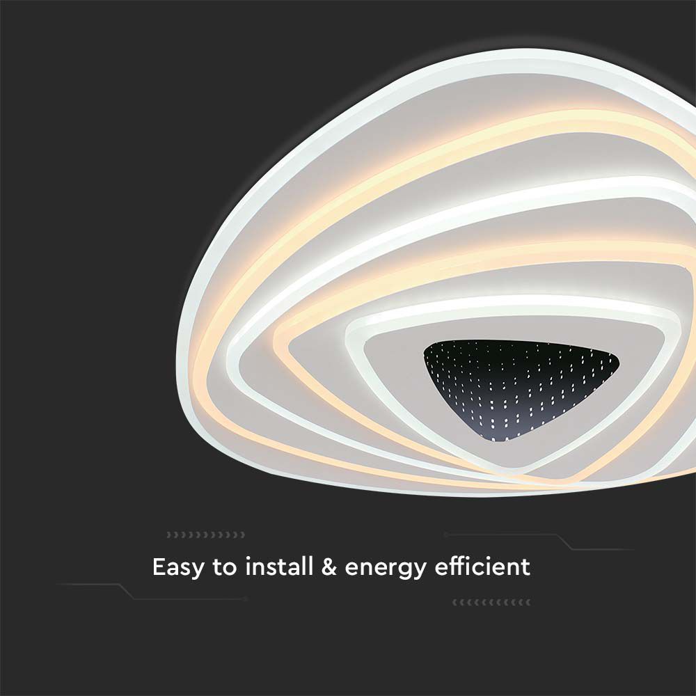 Designer Smart Ceiling Light (51*50*7CM) CCT: 3000K+6000K Dimmable + Remote Control