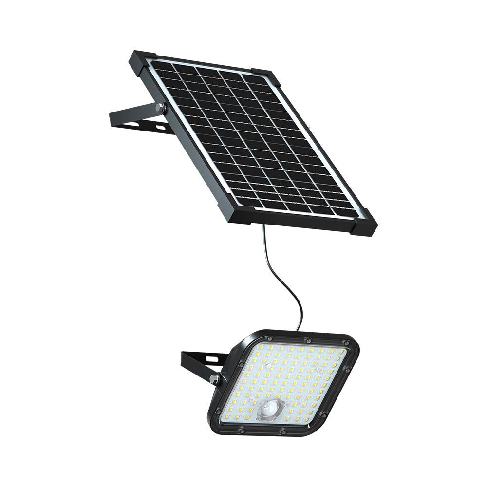 30W LED Solar Floodlight LiFePo Battery 3.7V Black 6000K img 3