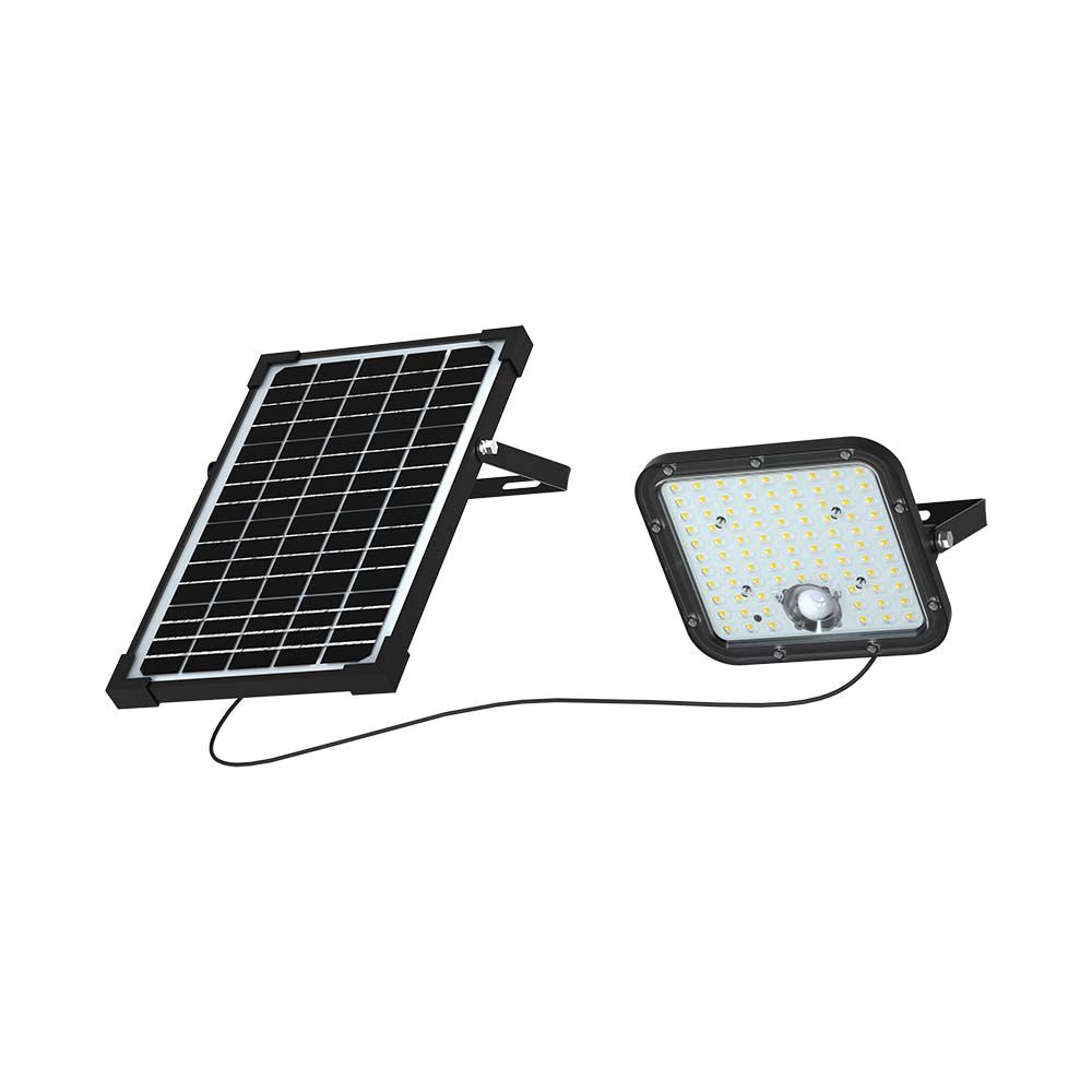 30W LED Solar Floodlight LiFePo Battery 3.7V Black 6000K img 4