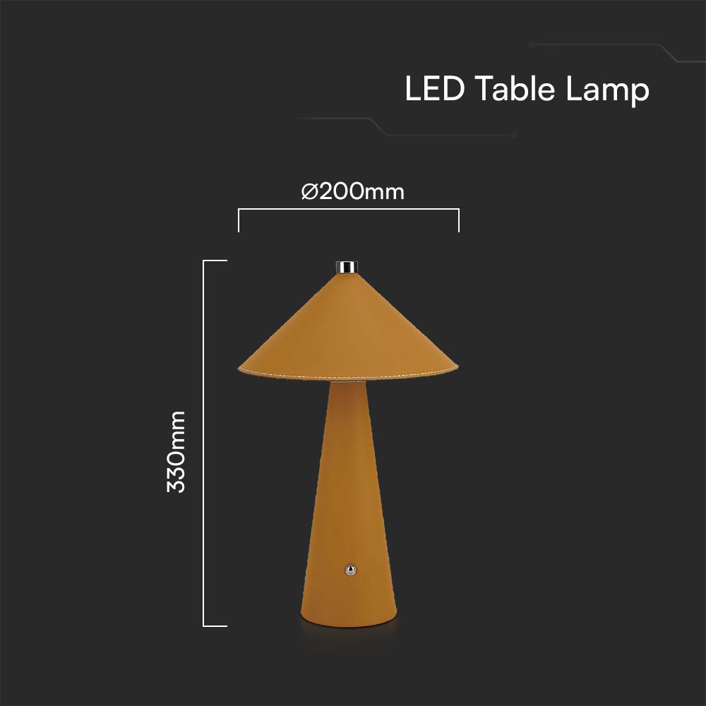3W LED Magnetic Table Lamp With Battery 4000mAh CCT: 3IN1 Yellow Body Dimmable