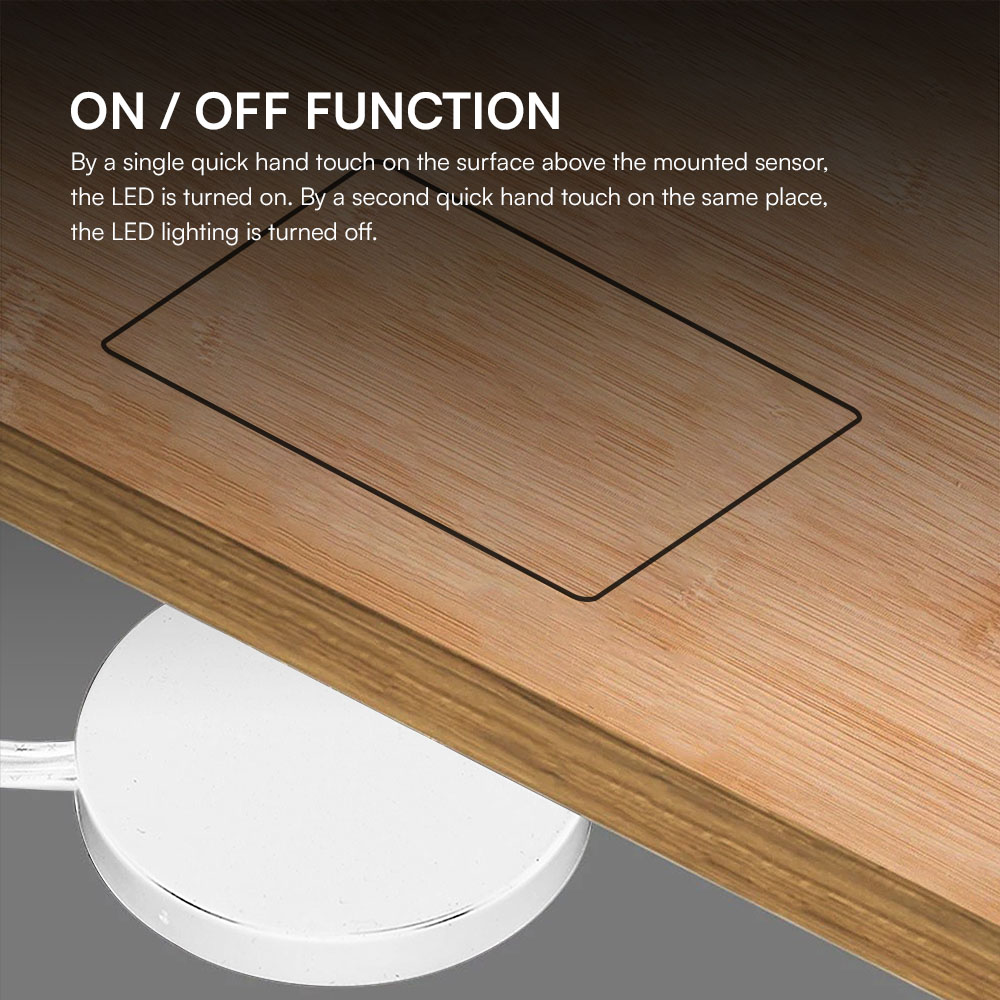 Hidden Touch Dimmer Switch For LED Strip Light White Body img 3