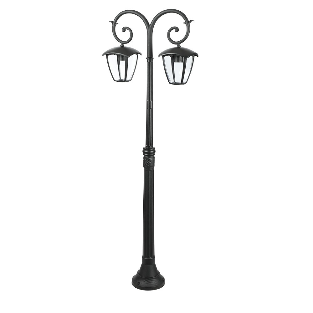 Lampada Giardino 2xE27 1410mm IP44 Nero