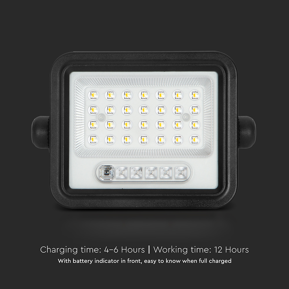 50W LED Solar Floodlight 2000K-8000K Black Body Battery Indicator img 5