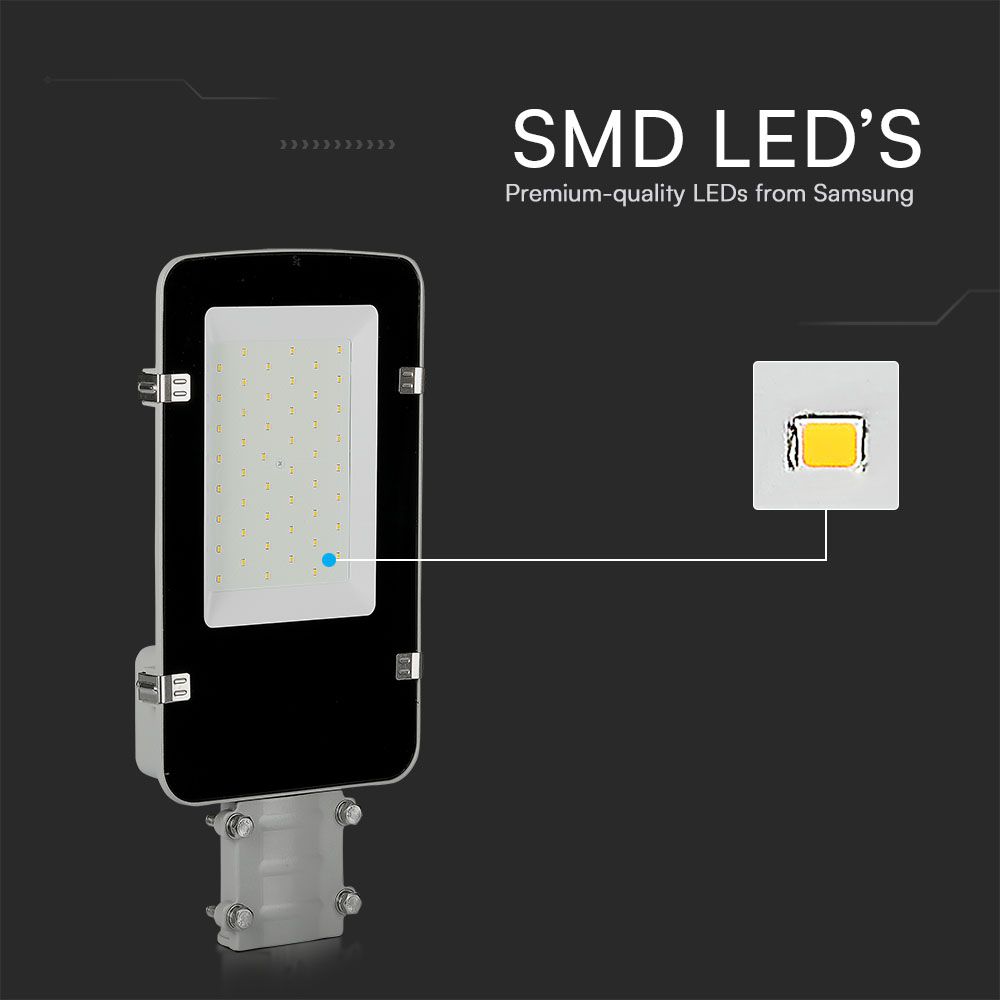 LED Street Light SAMSUNG CHIP - 50W Grey Body 6500K 5 Years Warranty