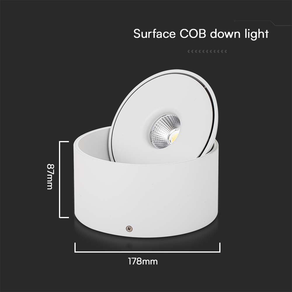28W LED Surface COB Downlight 3IN1 White Body