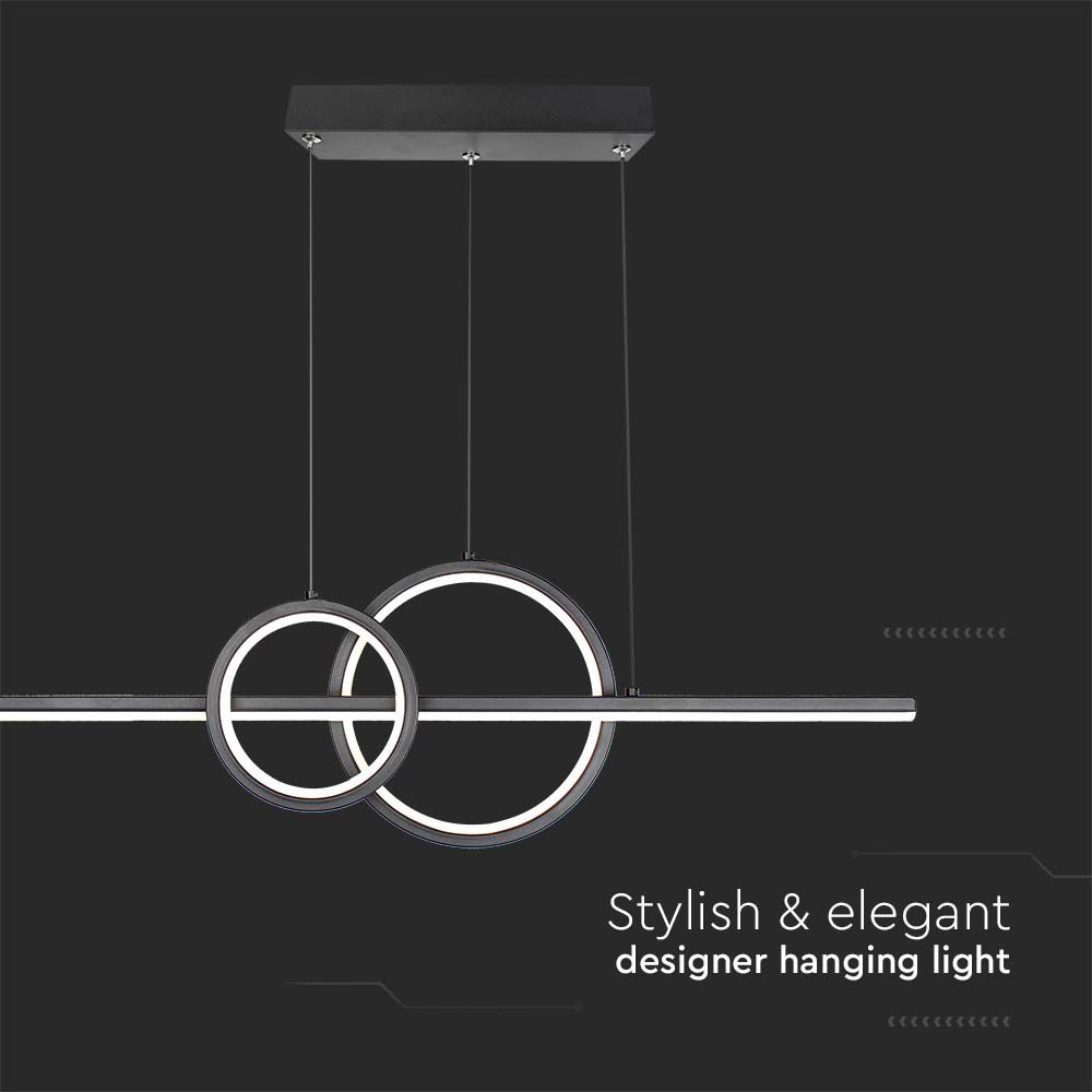  Lampadario LED a Sospensione 3in1 dal Design Moderno Colore Ner img 1