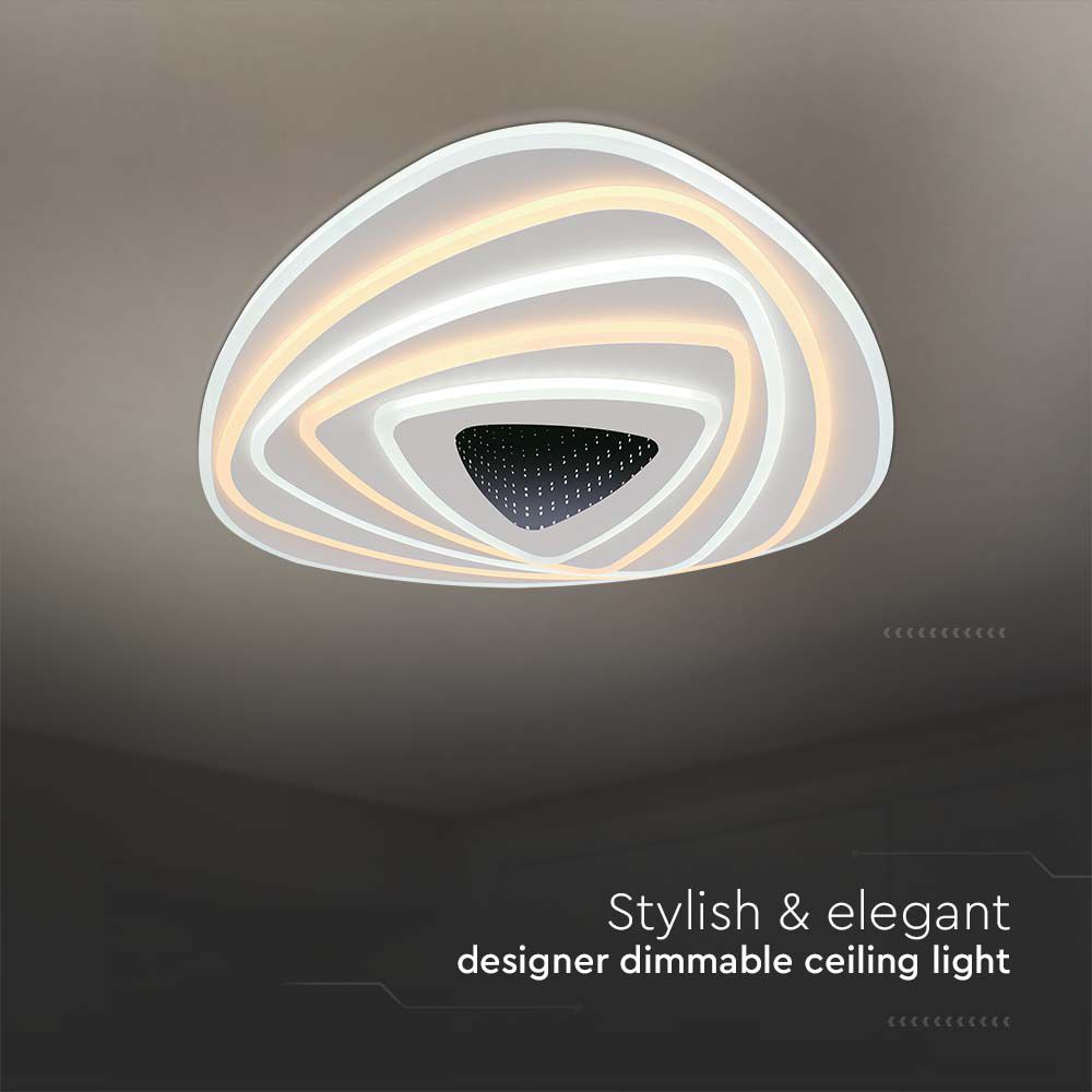 Designer Smart Ceiling Light (51*50*7CM) CCT: 3000K+6000K Dimmable + Remote Control img 1