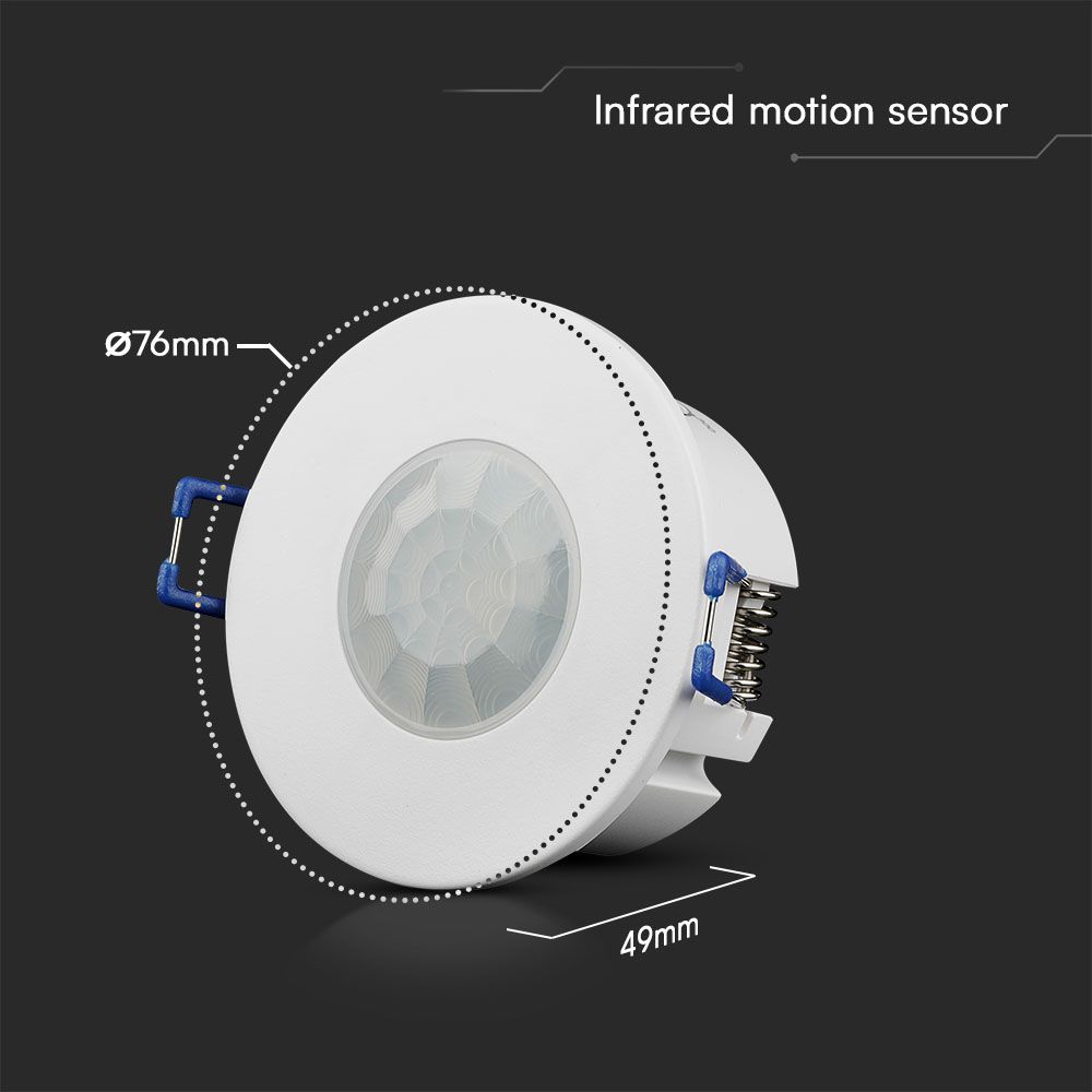 COB PIR Sensor Two 360º Detection Rate White body