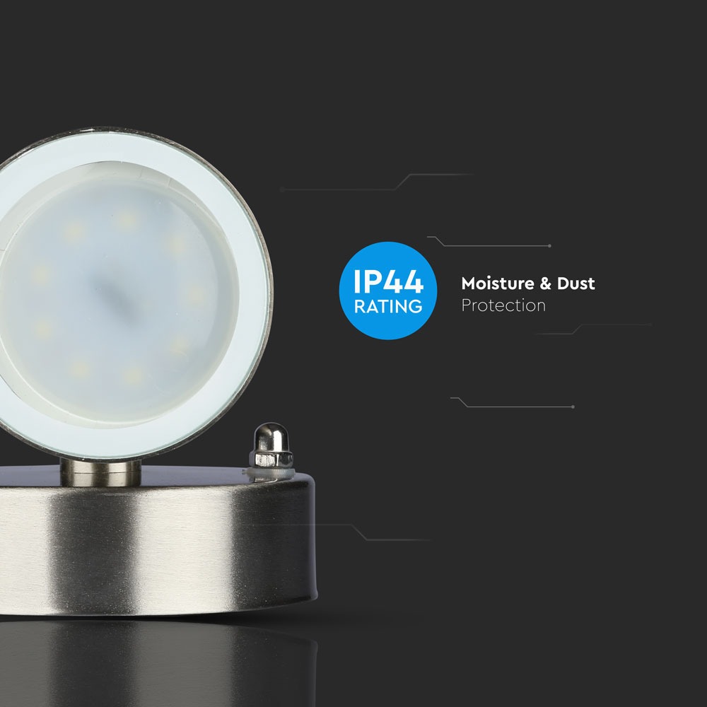 Portafaretto da Muro GU10 in Acciaio corpo a 1 Uscite img 1