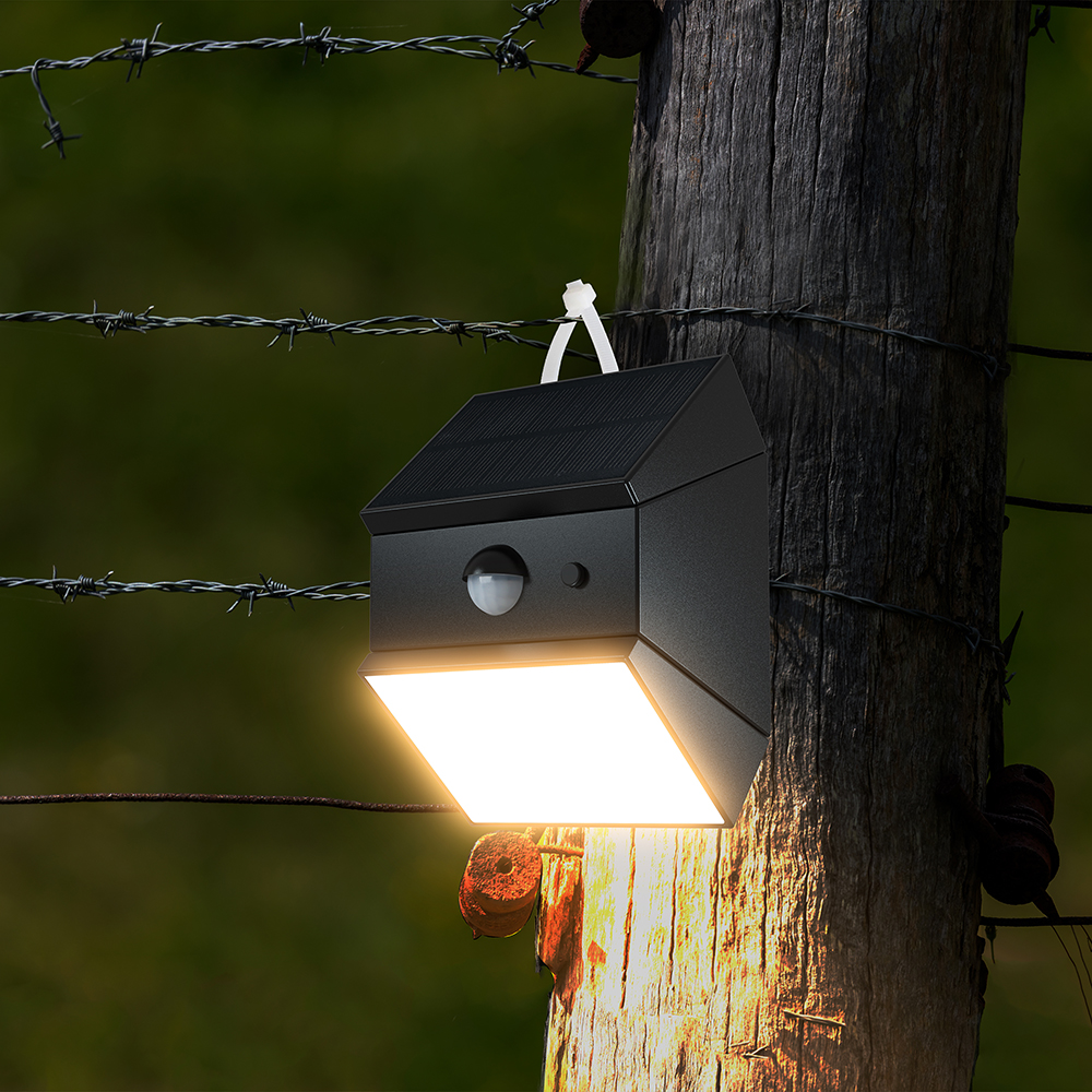 2.5W LED Solar Wall Light Sensor 1200mAh 3.7V CCT3IN1 White Body img 3