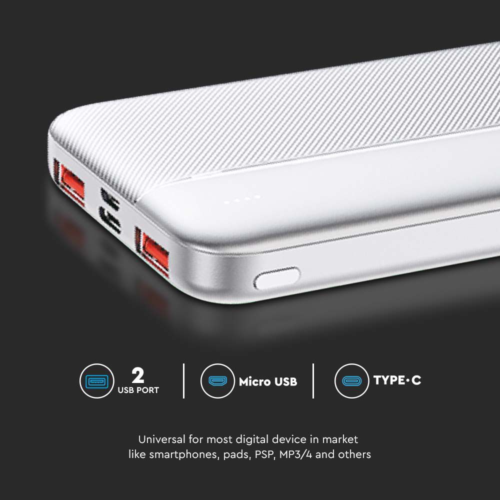 Power Bank 10.000 mAh Colore Bianco img 2