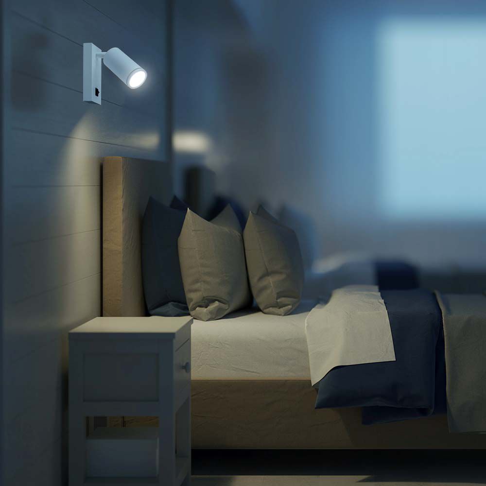 GU10 Spotlight Fitting Wall Mounted White Body