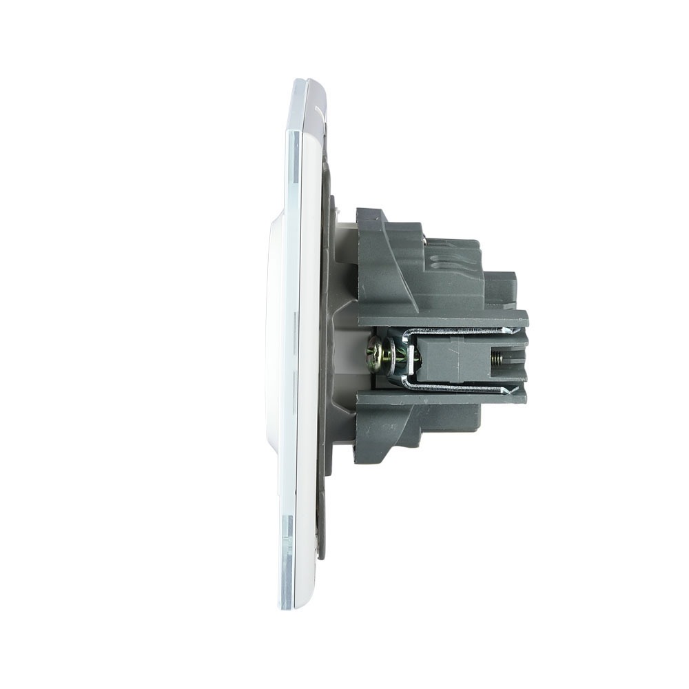 EU interruttore 16A Pannello in vetro Singolo Bianco img 2