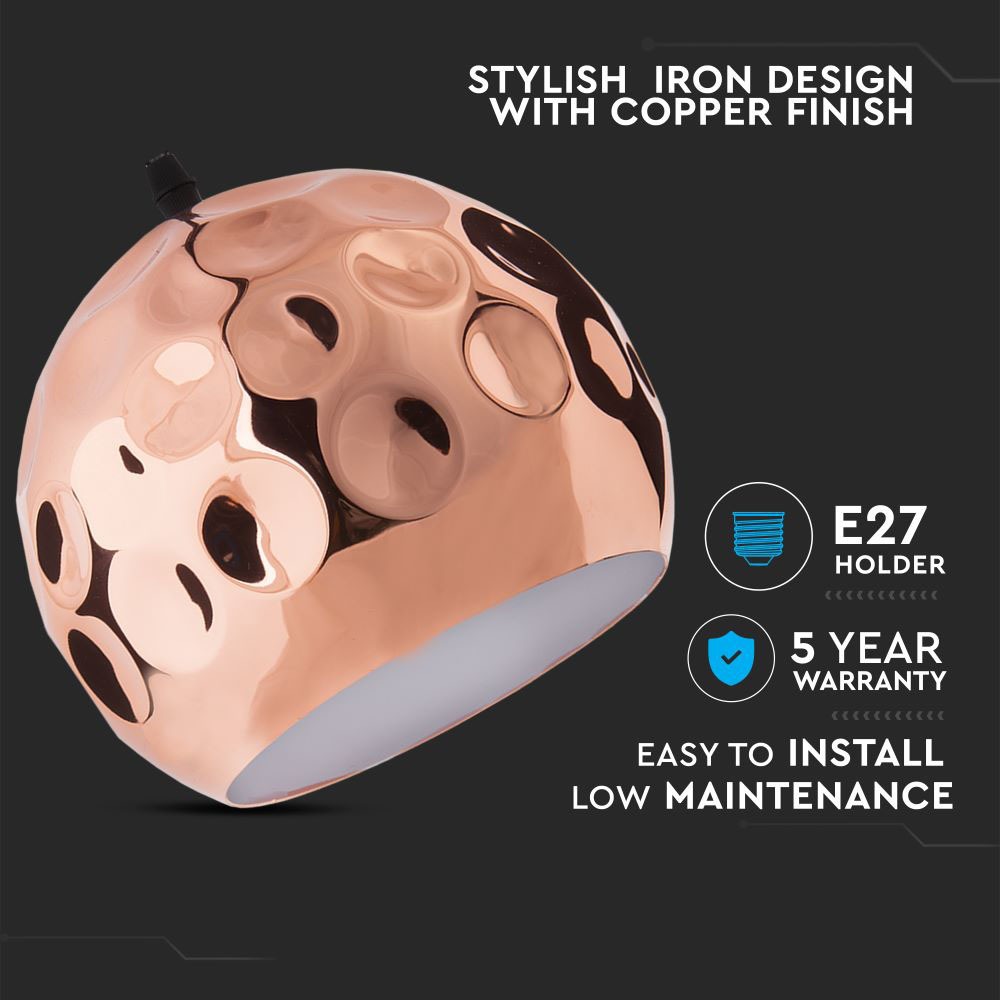 Lampadario con Portalampada Rame Sfera __250