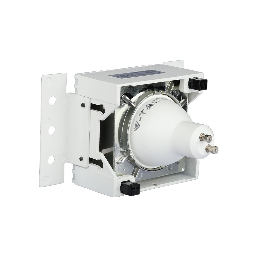 GU10 Fitting Square White Frame Chrome Reflector img 4