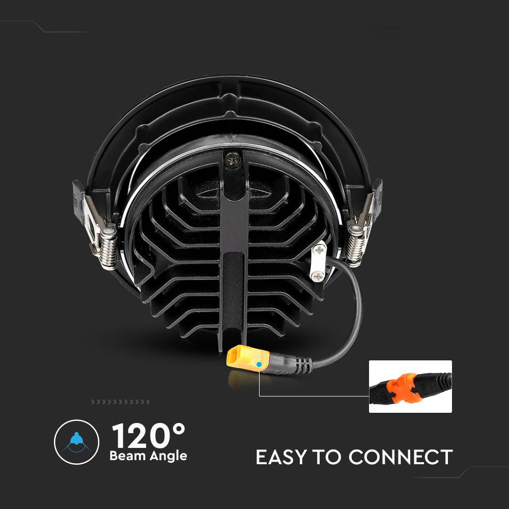 Downlight - SAMSUNG CHIP 20W COB Reflector Black Housing 6400K img 1