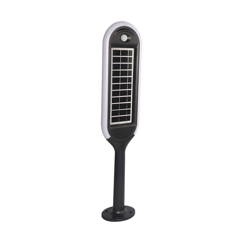5W LED Solar Bollard Light With White + Black Body 3000K img 1