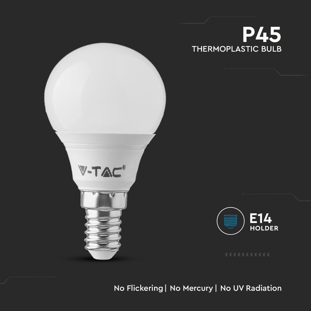 LED Bulb - 4.5W E14 P45 4000K 6PCS PACK img 1