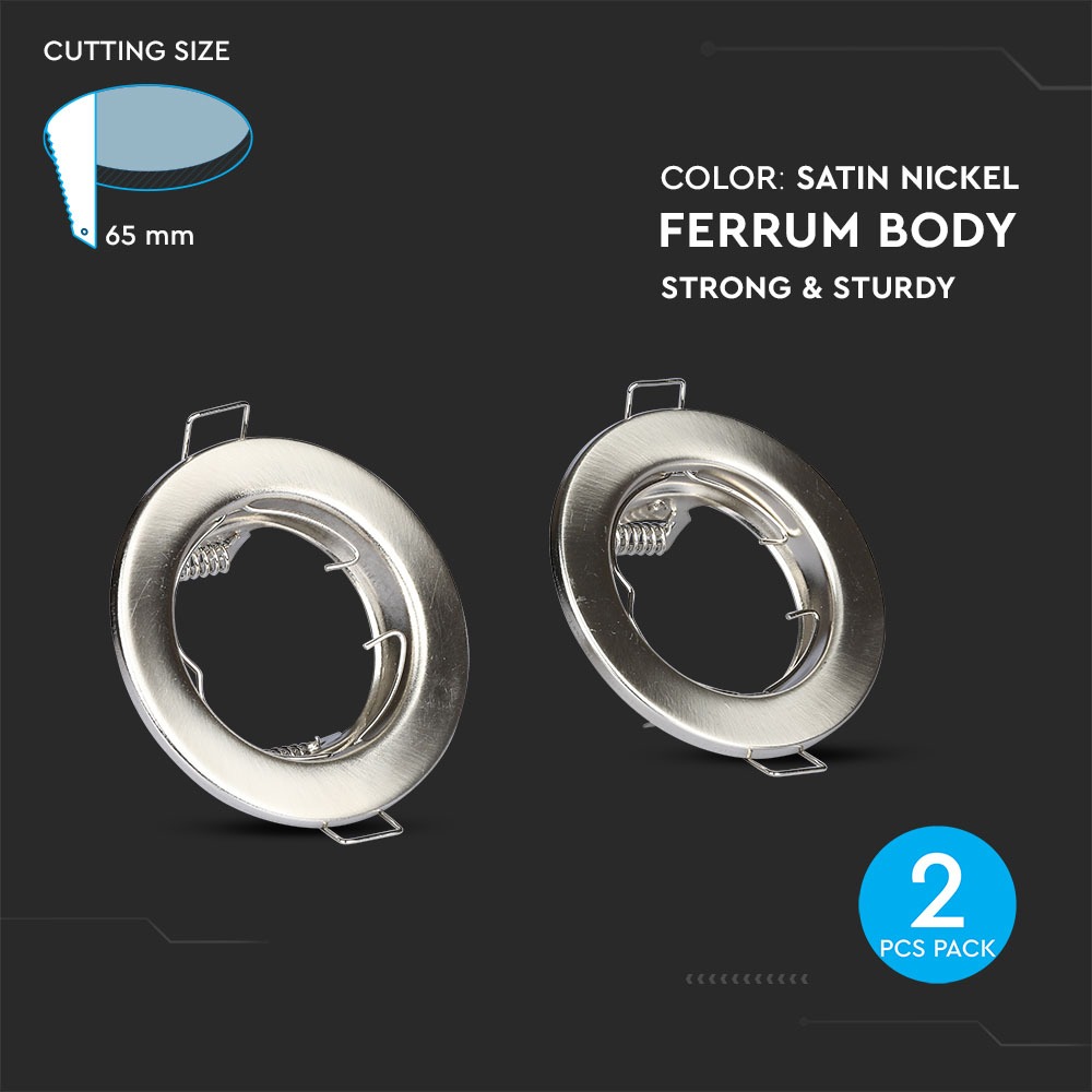 GU10 Rotondo Corpo Faretto Satin 2 pz/scatola