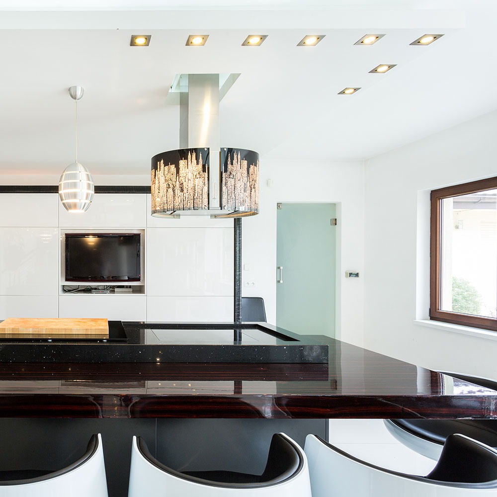 GU10 Fitting Square White Frame Chrome Reflector