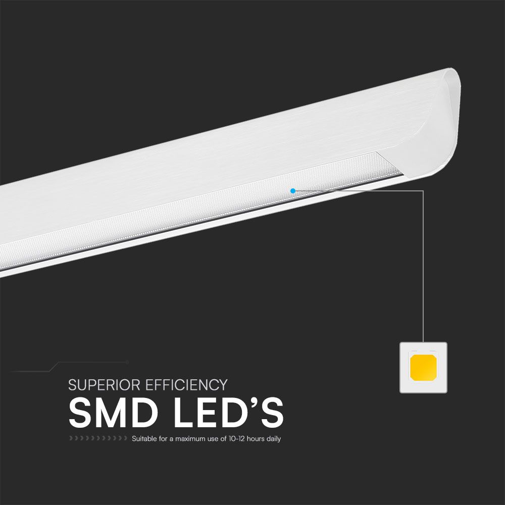 36W LED Linear Hanging Suspension Light Diffuser Plate Type-CCT:3IN1 - White
