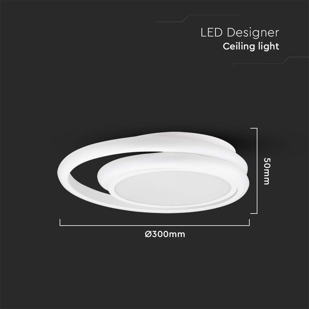 LED Plafoniera di design Bianca doppia rotonda 