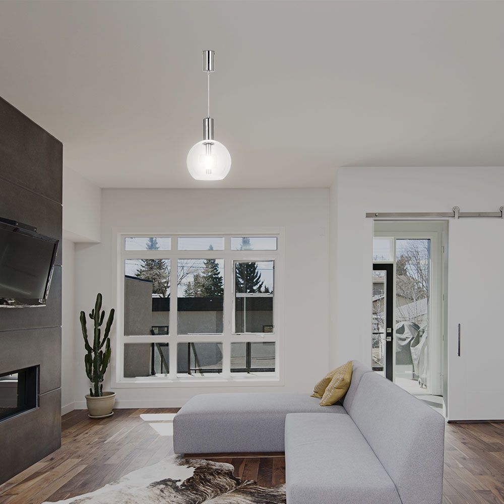 5W LED Pendant Light Clear Glass Body 3000K