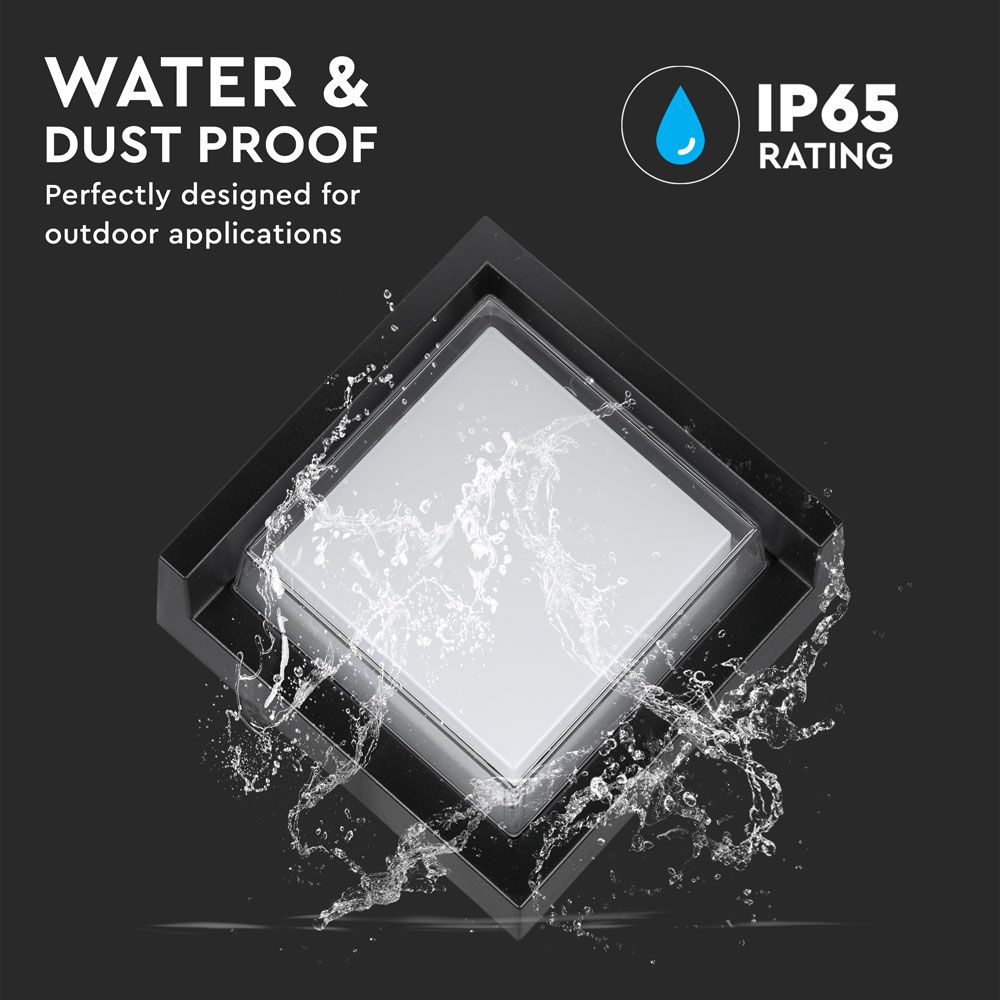 7W LED Wall SamiFrame Black Square 3000K img 1