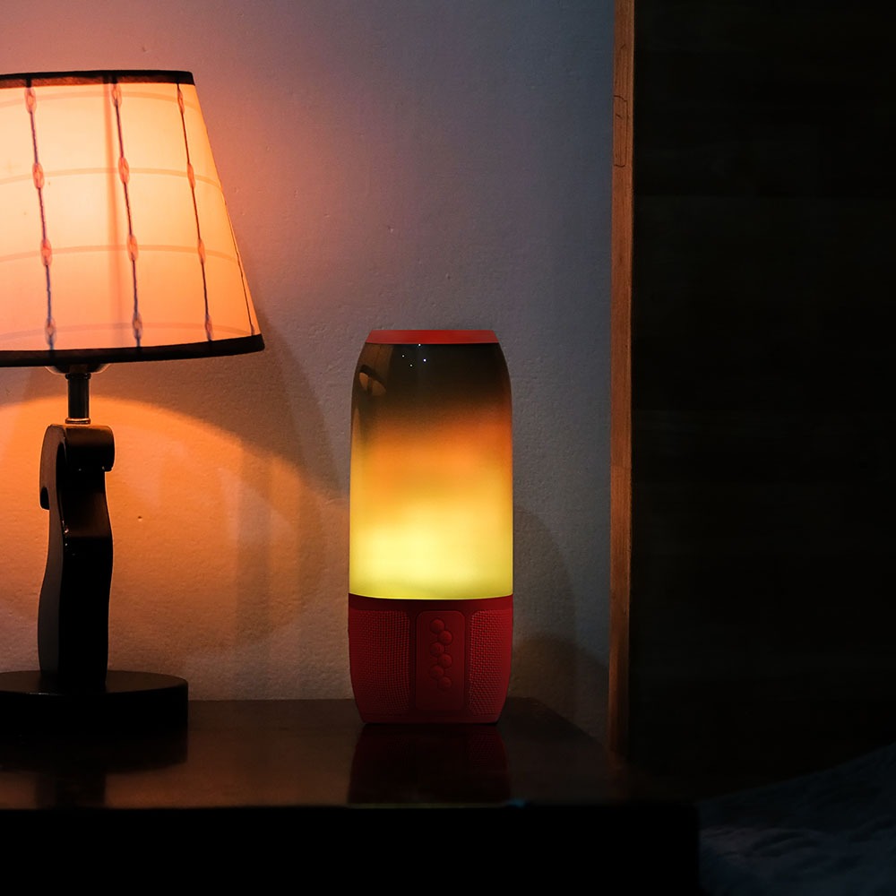 2*3W LED Altoparlante da tavolo USB & TF Card Slot Rosso