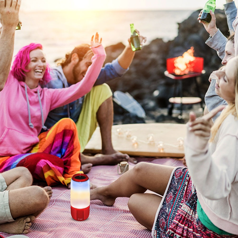 2*3W LED Altoparlante da tavolo USB & TF Card Slot Rosso img 1