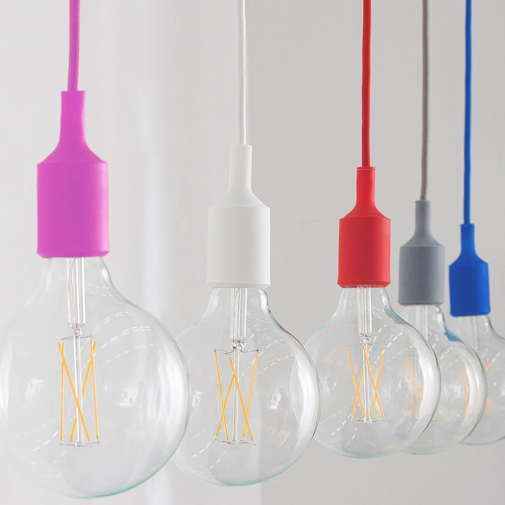 Lampadario con Portalampada Arancione img 2