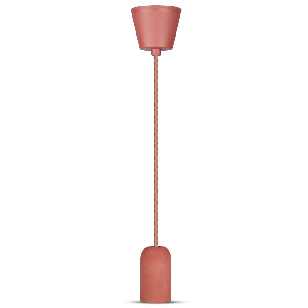 Lampadario con Portalampada Calcestruzzo Rosso
