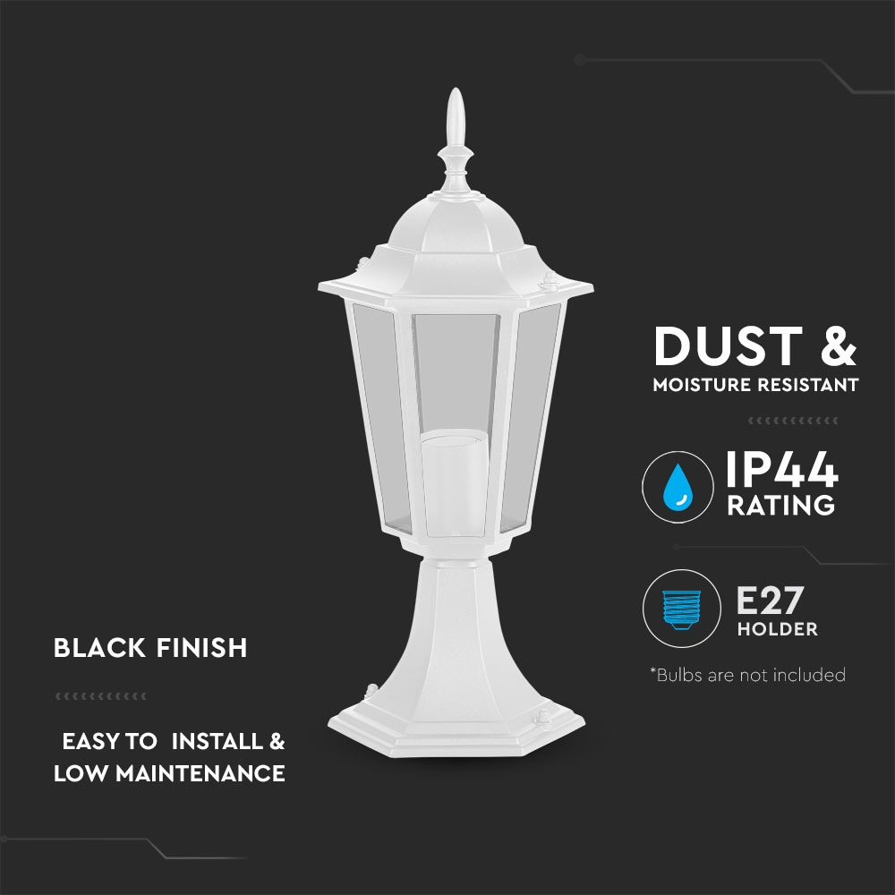 Lampada Giardino E27 30cm Bianco