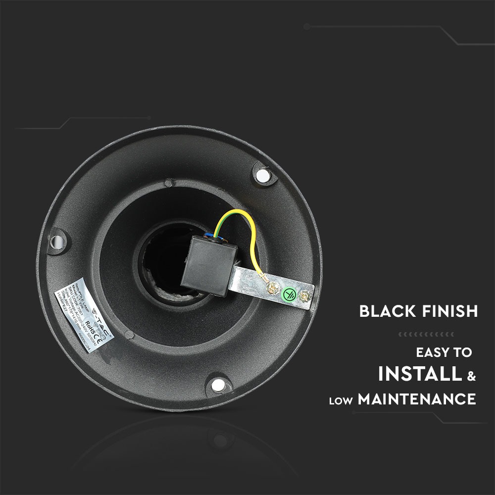 Lampada Giardino 2xE27 1410mm IP44 Nero img 1