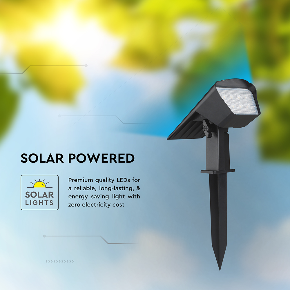 1.3W LED Solar Spike CCT Adjustable IP65