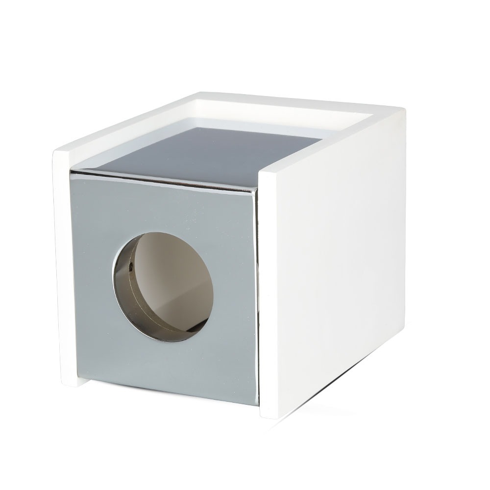 GU10 Fitting Gesso Surface Chrome Bottom Quadrato img 2