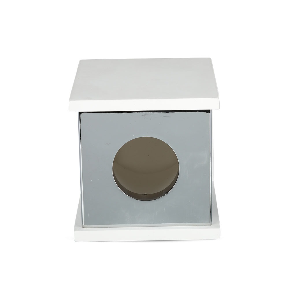 GU10 Fitting Gesso Surface Chrome Bottom Quadrato img 3