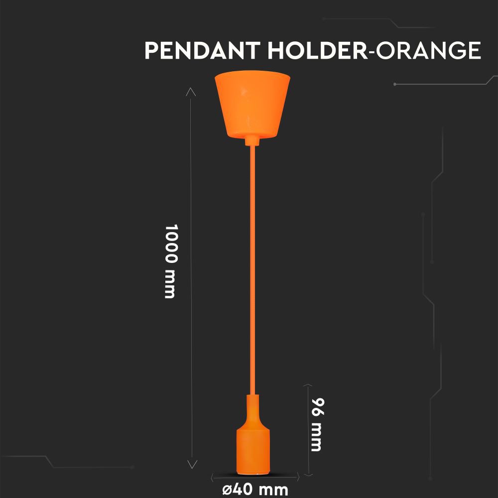 Lampadario con Portalampada Arancione
