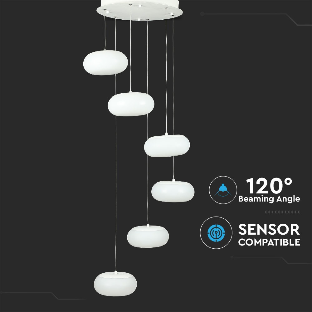 76W LED Designer Hanging Pendant Light Triac Dimmerabile Bianca 3000K img 2