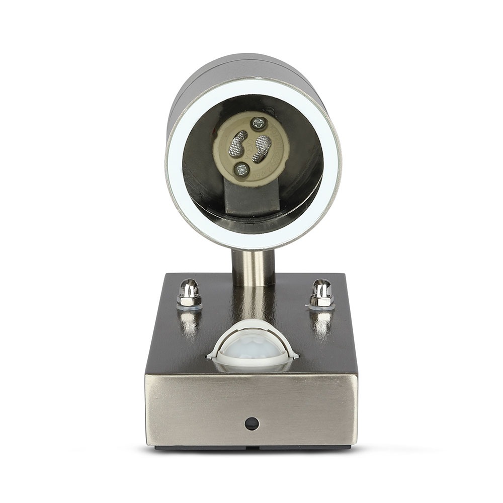 Portafaretto da Muro GU10 con Sensor in Acciaio corpo a 1 Uscita img 6