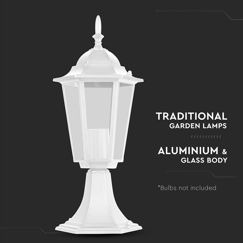 Lampada Giardino E27 30cm Bianco img 1