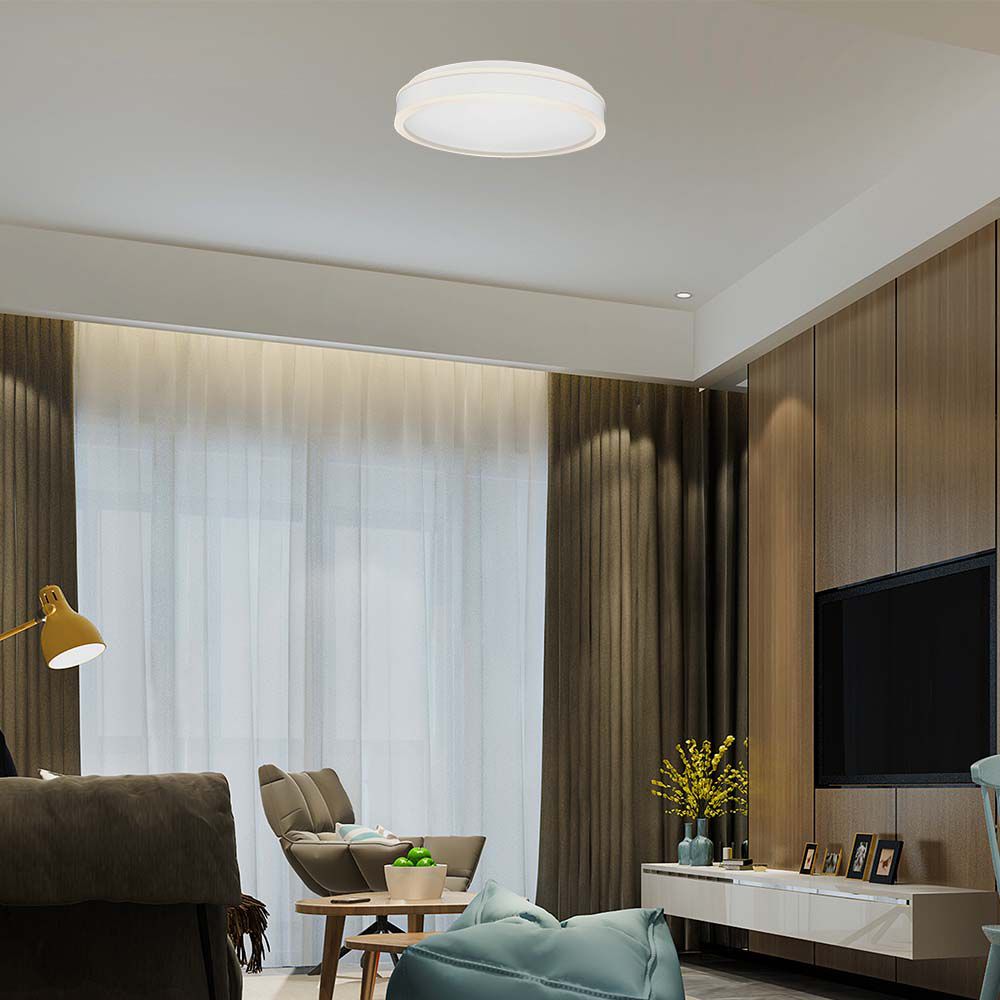 LED Plafoniera di design rotondo bianca Dimmerabile img 1